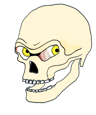 Evil Skulls With Eyes - Magic Word (433x518)