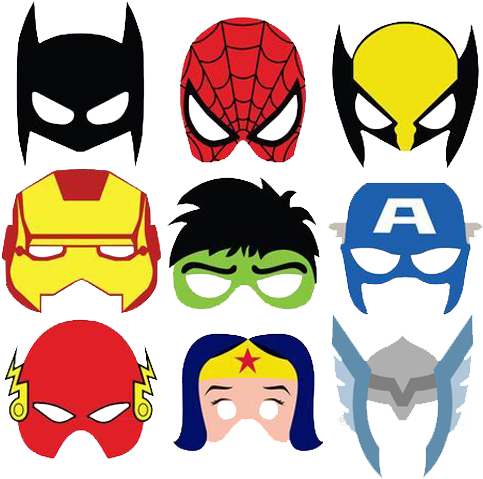 Μάσκες Avengers / Super Heroes Μάσκες Avengers / Super - Superhero Mask Template Pdf (500x500)