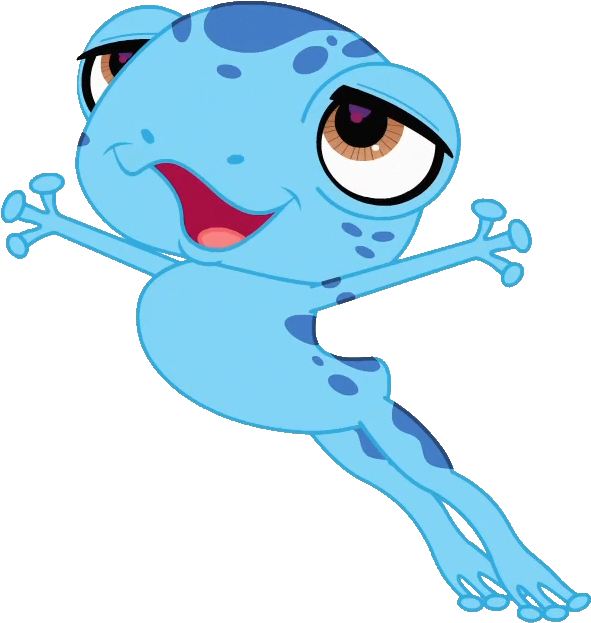 Lps Jumping Blue Frog Vector By Emilynevla - Blue Frog Cartoon (678x735)