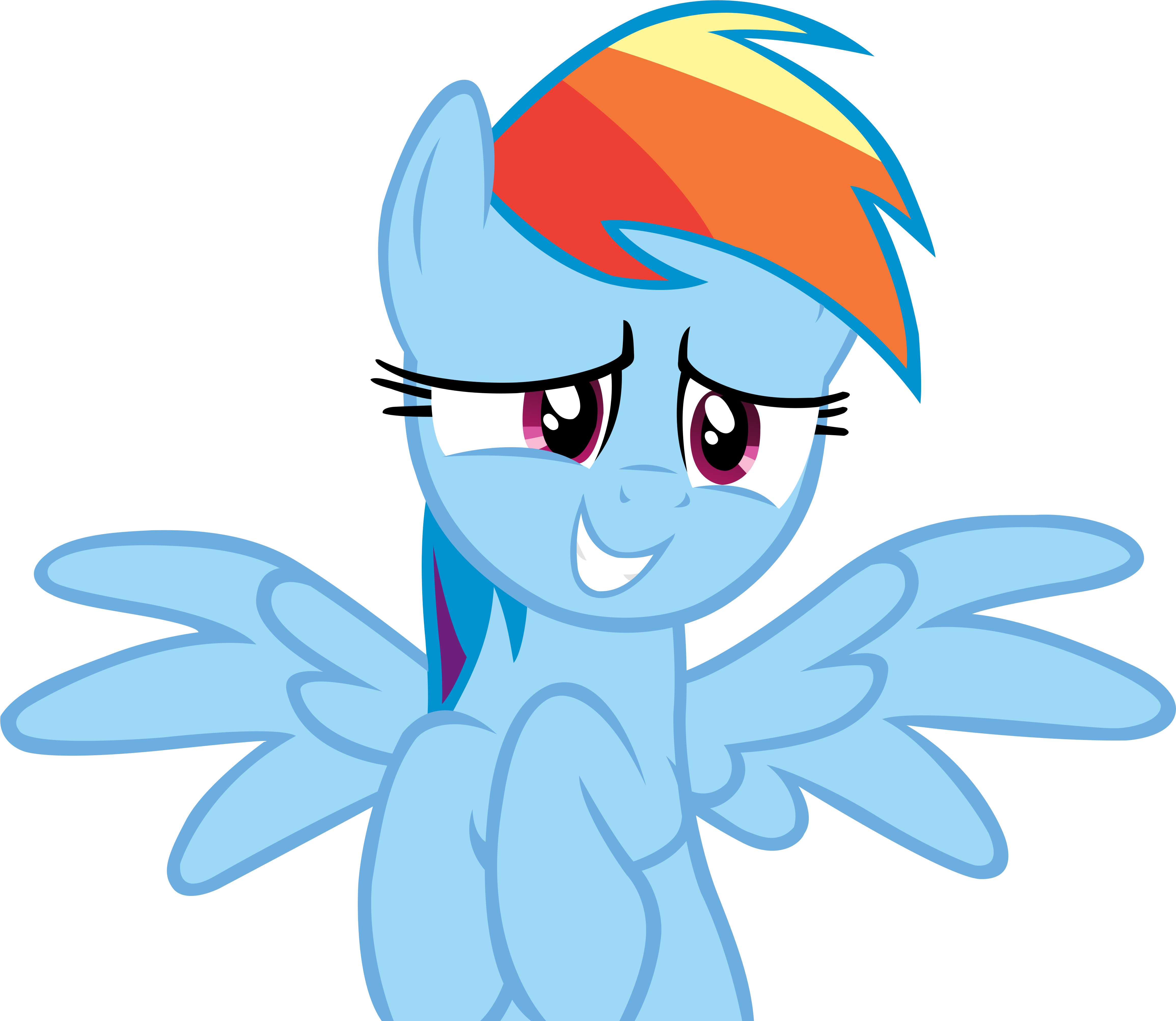 Hunterz263 76 4 Silly Rainbow Dash By Hunterz263 - Rainbow Dash Sad Smile (4700x4174)