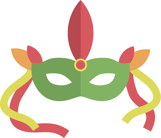 Carnival Block Mask Clip Art - Carnival Block Mask Clip Art (625x536)