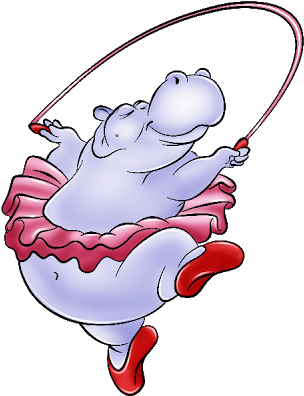 Funny Hippopotamus Cartoon Pictures - Hippo In Tutu Cartoon (400x400)