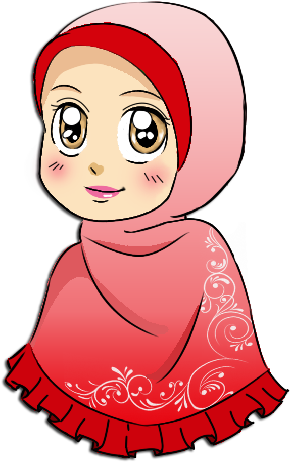 Muslim - Muslimah Icon Cartoon (590x1000)