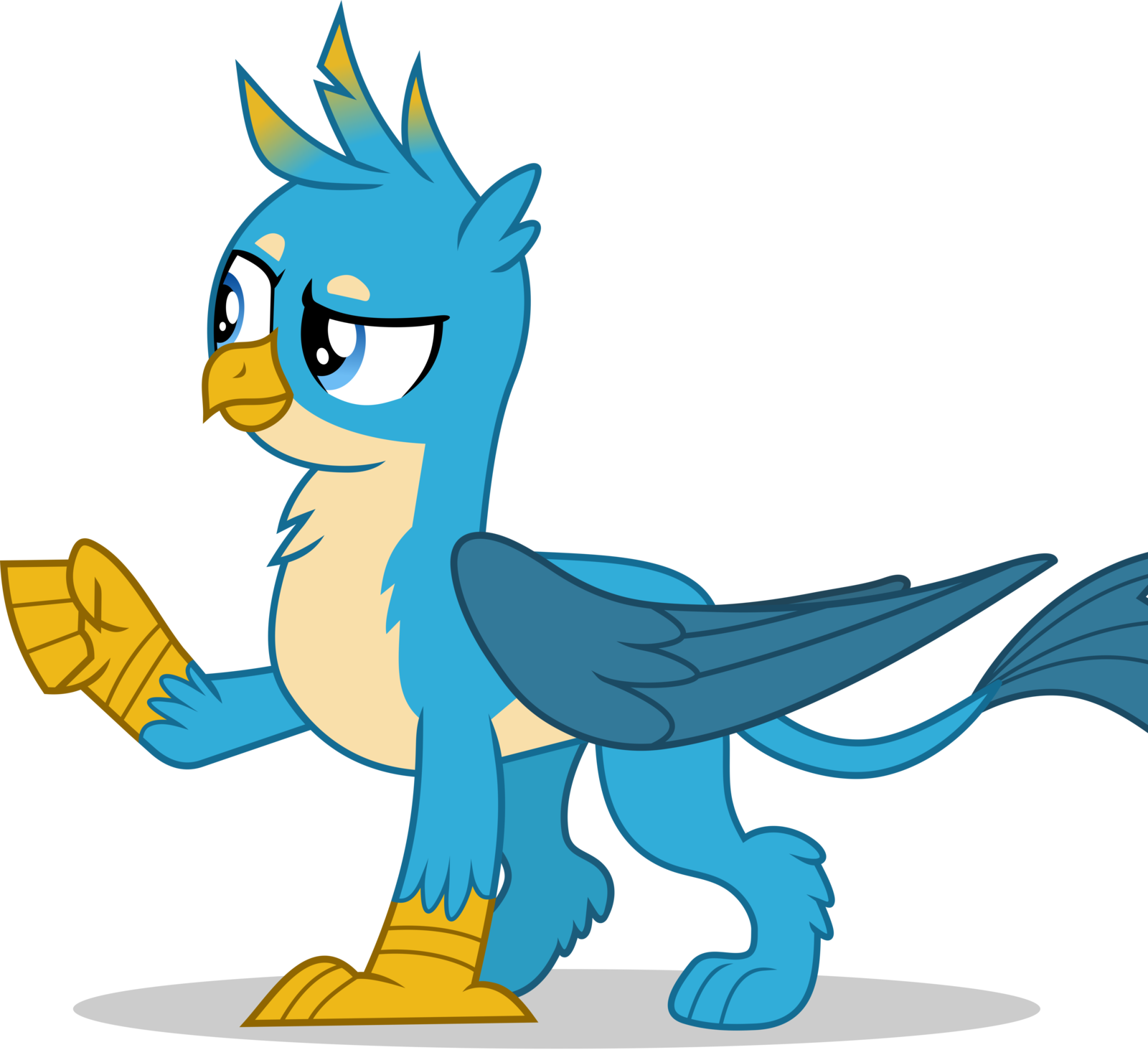 Gallus Fist Bump By Frownfactory Gallus Fist Bump By - Mlp Gallus Base (1600x1463)