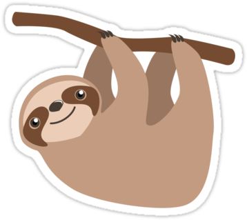 Head Clipart Sloth - Cartoon Sloth (375x360)