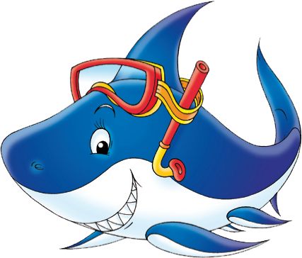 Silly Shark Clipart (427x364)