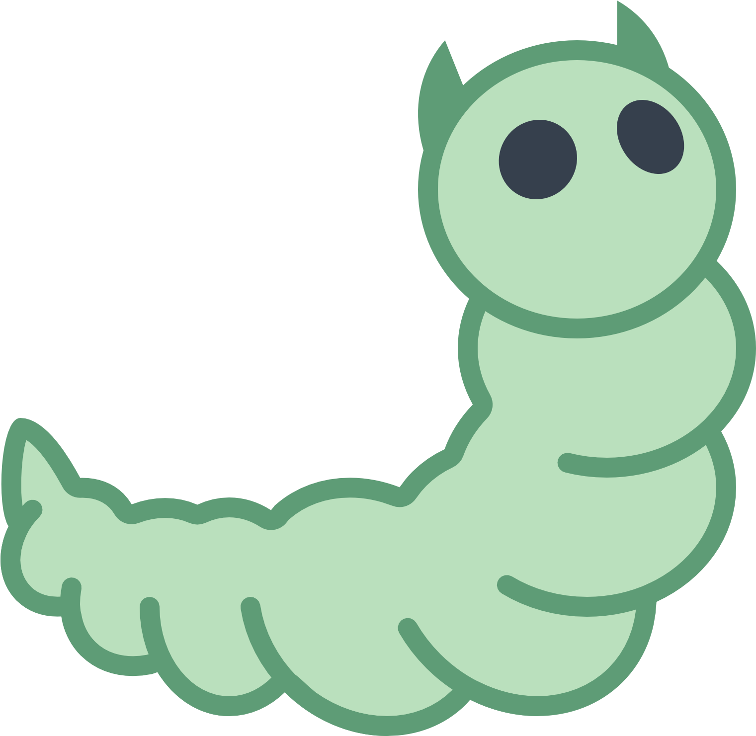 Caterpillar Clipart Two - Caterpillar Icon (1600x1600)