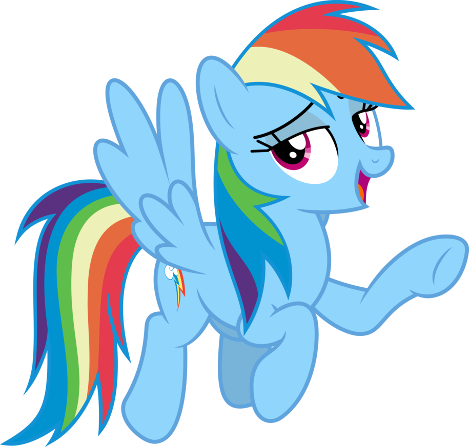 Mlp Fim Rainbow Dash Vector - Mlp Fim Rainbow Dash (915x873)