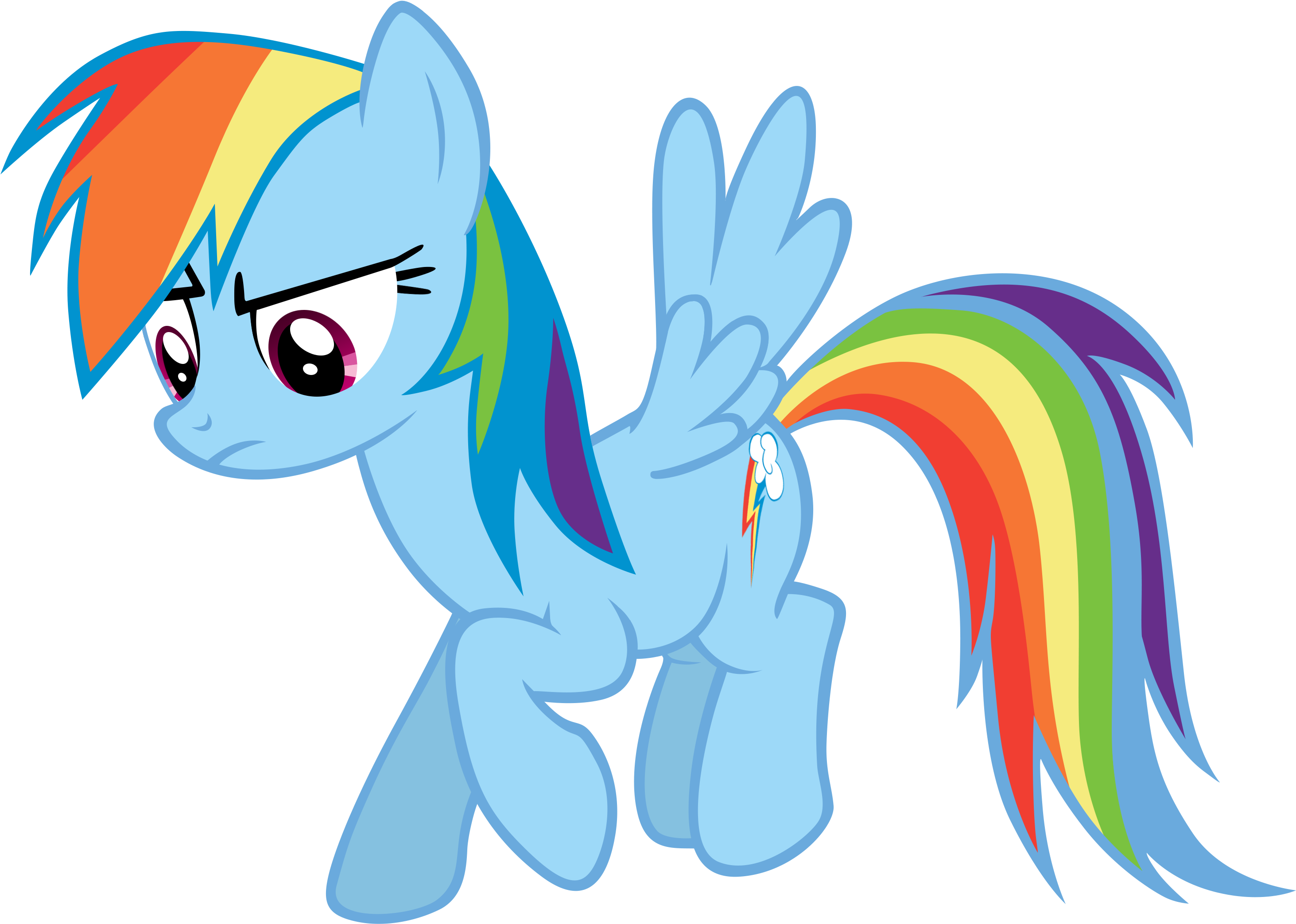 Serious Rainbow Dash By Energyfrost - Friendship Is Magic Rainbow Dash (3000x2159)