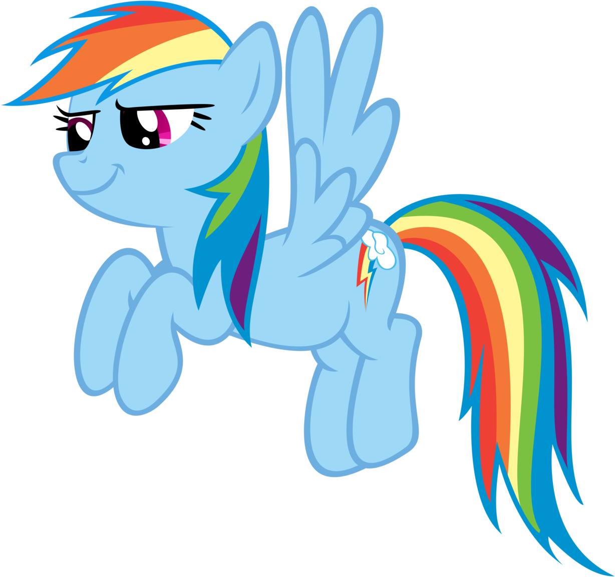 Smug Rainbow Dash By Drfatalchunk Smug Rainbow Dash - Rainbow Dash Image White Background (1280x1239)