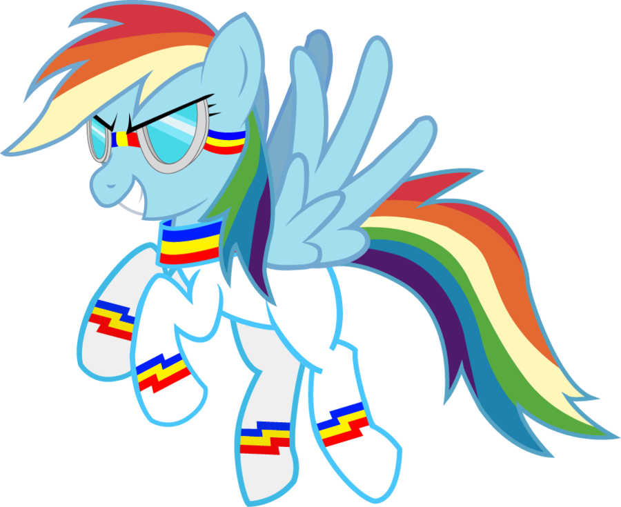 Rainbow Dash Rainbolt Flight Suit By Karson Rotek - Cartoon (900x735)