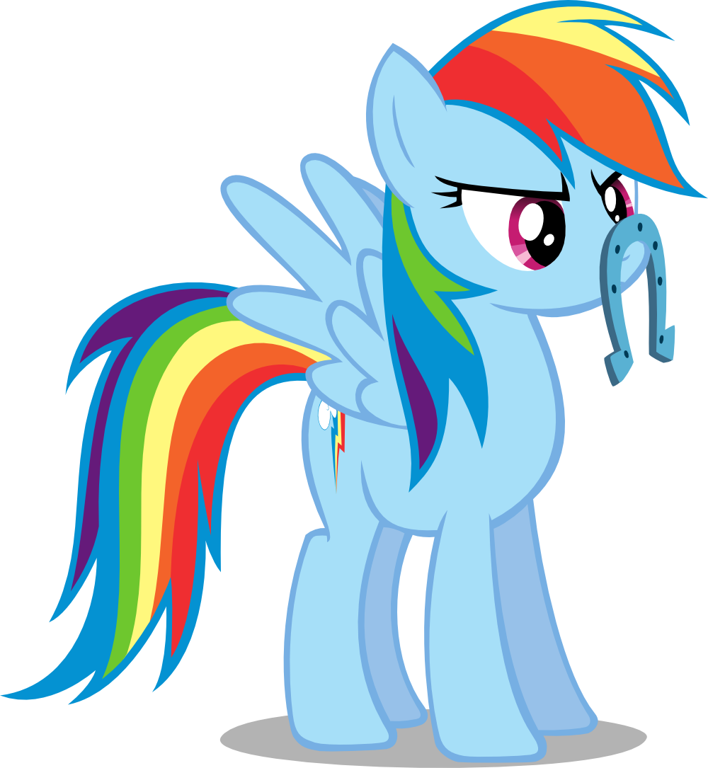 Rainbow Dash's Mustache By Kopachris - My Little Pony Rainbow Dash Happy (1000x1085)