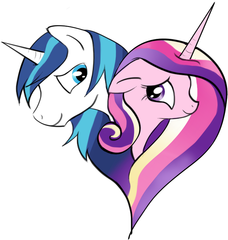 Shining Armor And Cadence Heart (866x797)