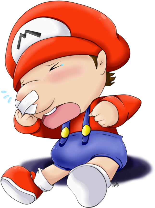 Baby Mario Boohoo By Chissyrulez94 - Baby Mario And Baby Peach (810x987)