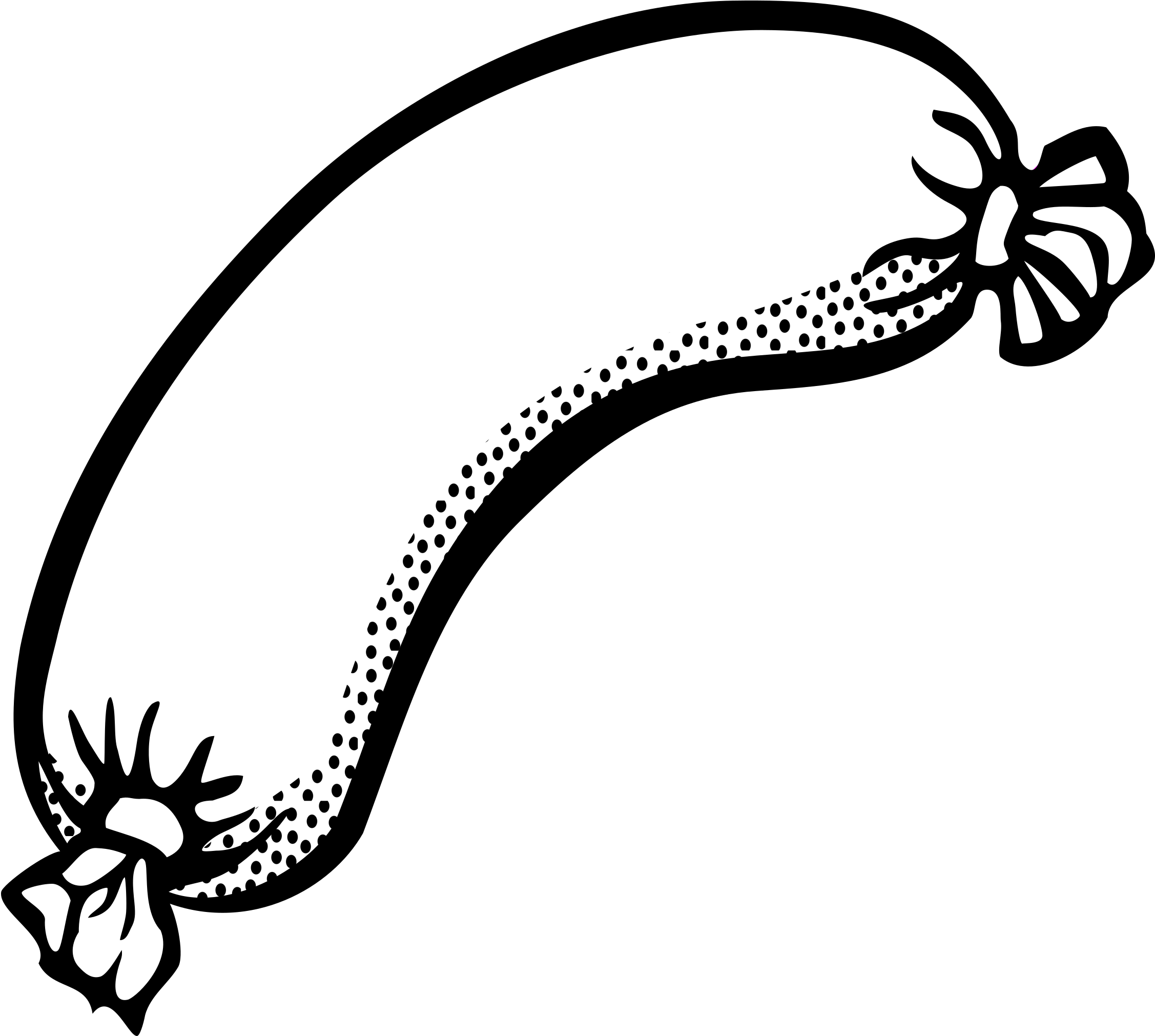 White Sausage Clipart - Sausage Clipart Black And White (2400x2168)