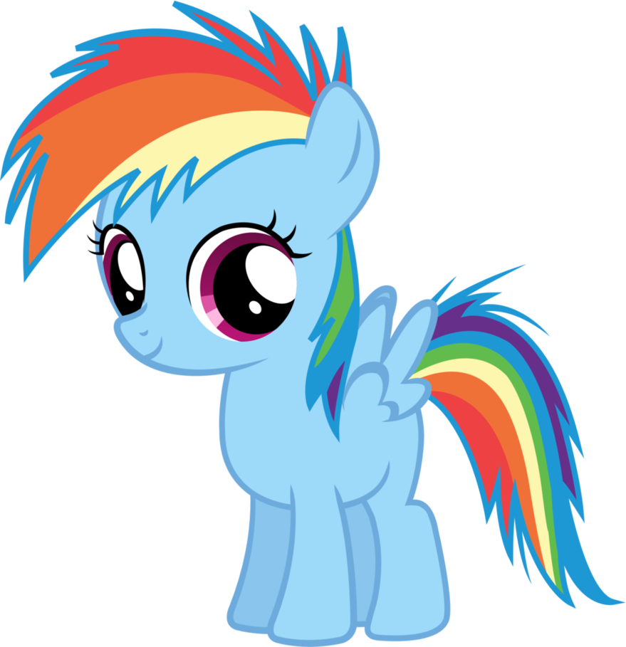 Filly Rainbow Dash Vector By Nsmah - Rainbow Dash As A Filly.