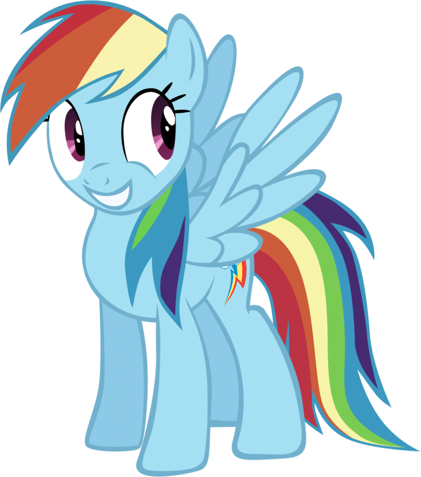 Happy Rainbow Dash Vector By Rhubarb-leaf - Friendship Is Magic Rainbow Dash (839x952)