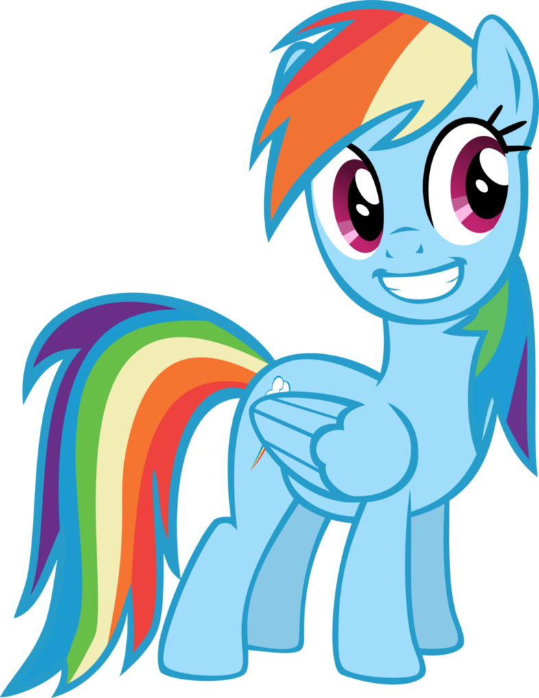 Rainbow Dash Vector By Bronydrafer - Rainbow Dash And Fluttershy (786x1017)