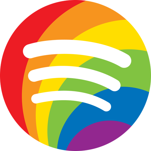 How To Get The Spotify Pride Icon In Your Mac Os X - Colourful Spotify Logo (496x496)