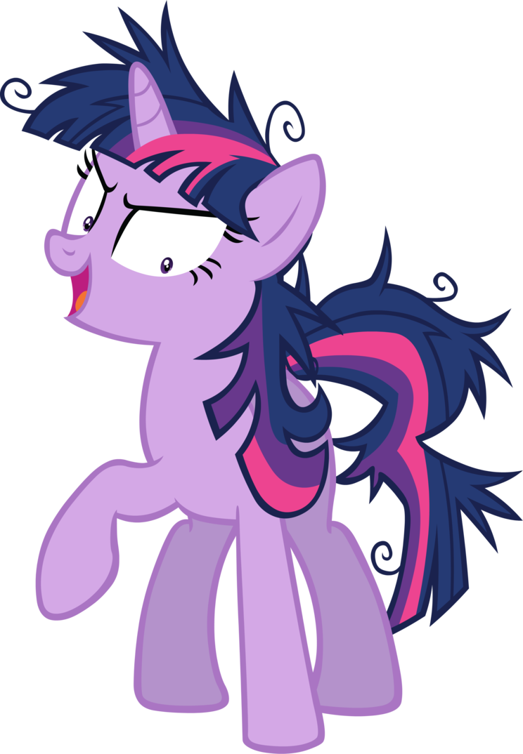 Deviantartinsane Smile Mlp - Crazy Twilight Sparkle Vector (744x1074)