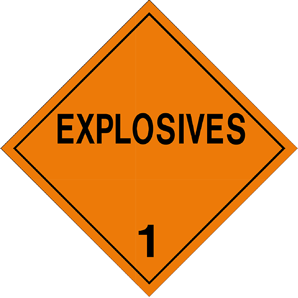 Pa Turnpike Road Work Ahead Sign Explosives - Explosives Placard (3000x3000)