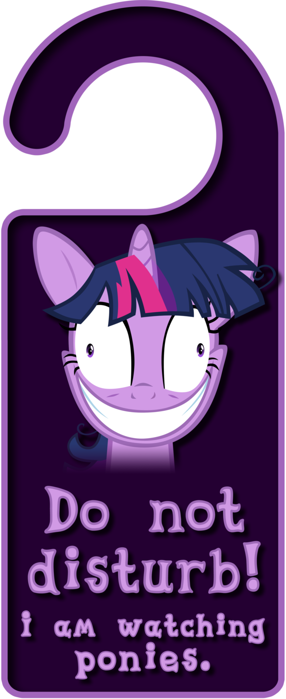 Crazy Twilight Sparkle Door Knob Hanger By Thorinair - Mlp Young Princess Cadence (572x1398)