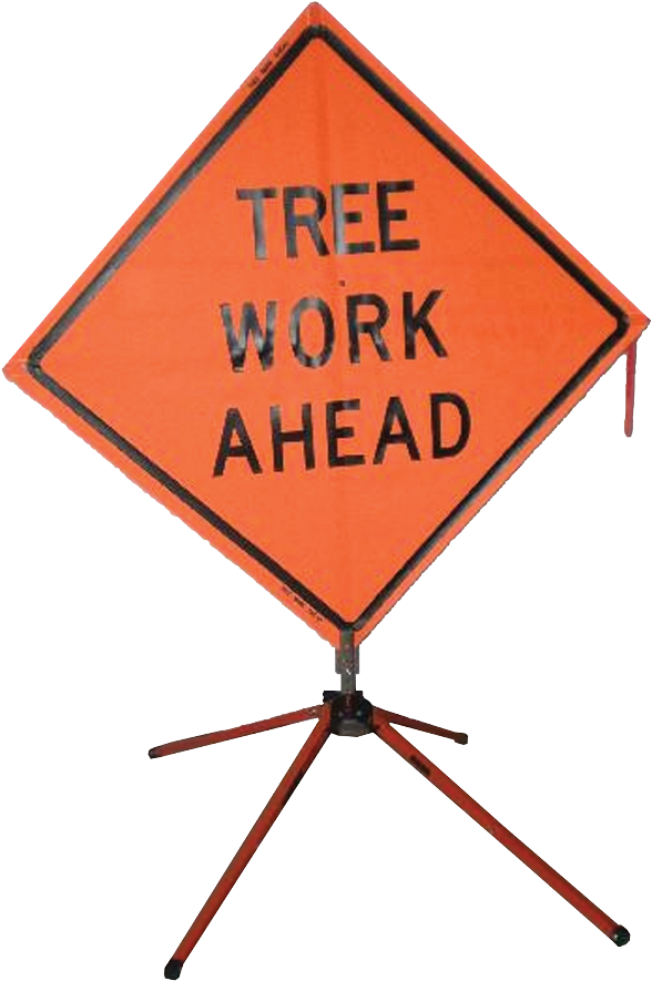 48 Inch Vinyl Traffic Sign - Road Work Ahead Sign (638x1000)