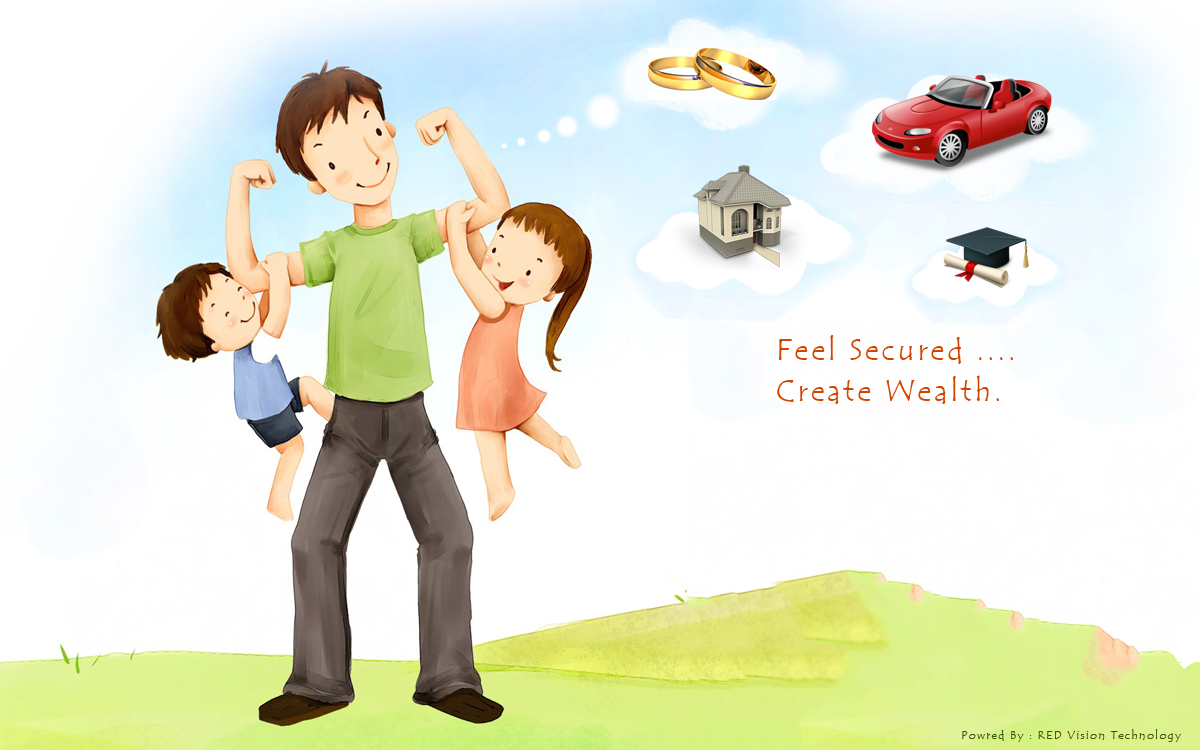 Welcome To Shree Balaji Financial Services - Dad And Children Illustration (1200x750)