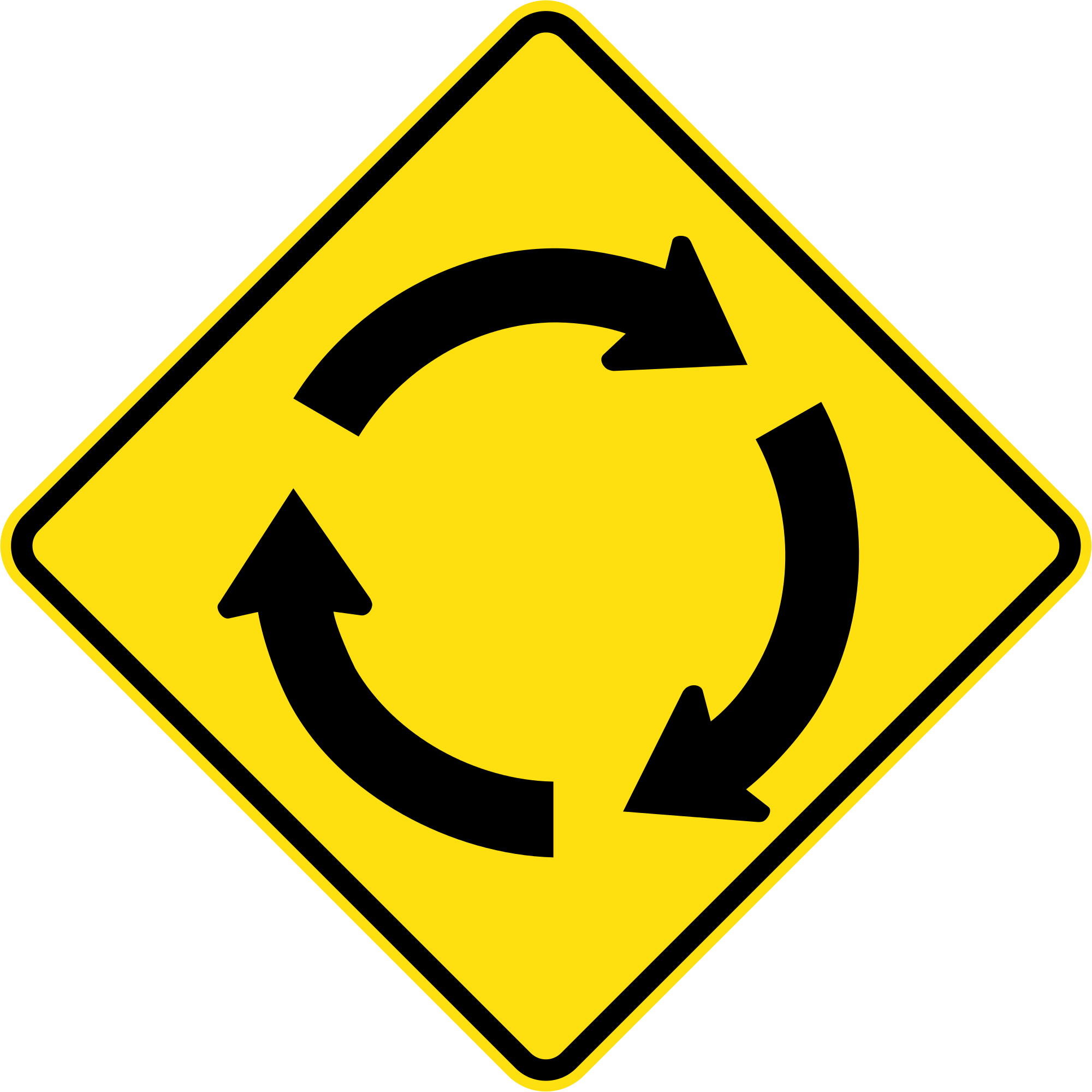 Open - Roundabout Sign (2000x2000)