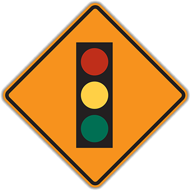 W3-3 Signal Ahead - Señal De Transito Semaforo (400x400)