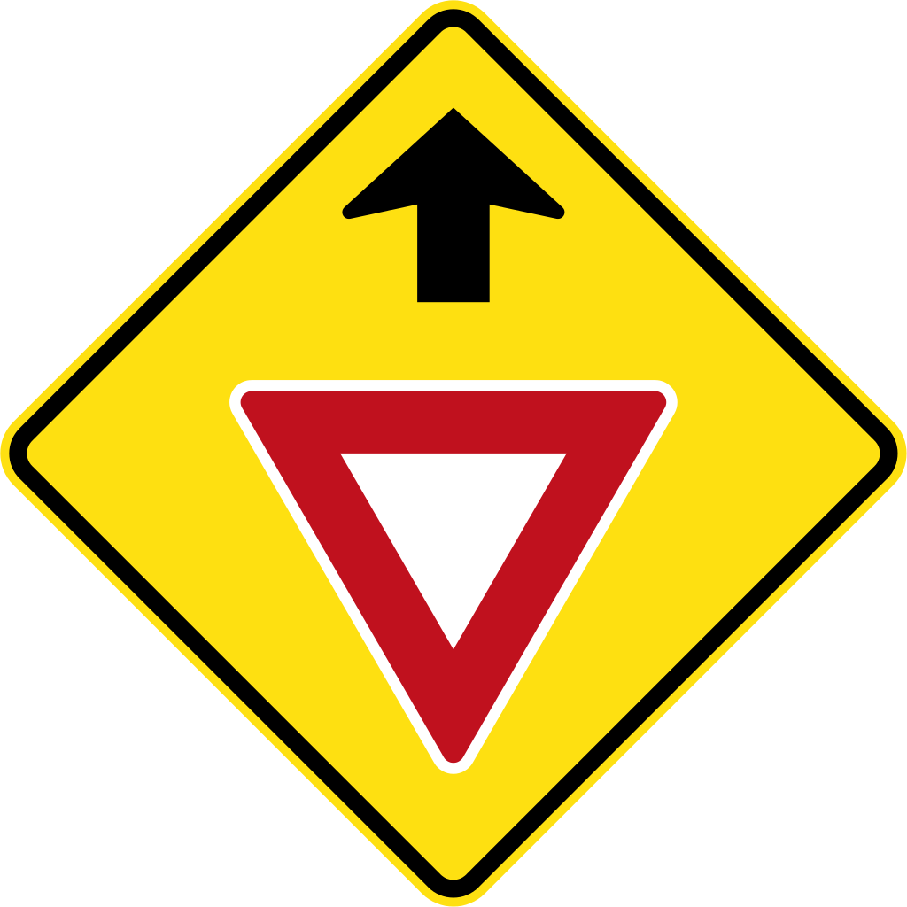 Australia Road Sign W3-2 - Wb 1 Sign (1024x1024)