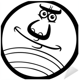 Neptune Planet Cartoon Coloring Page Sticker • Pixers® - Neptune (400x400)