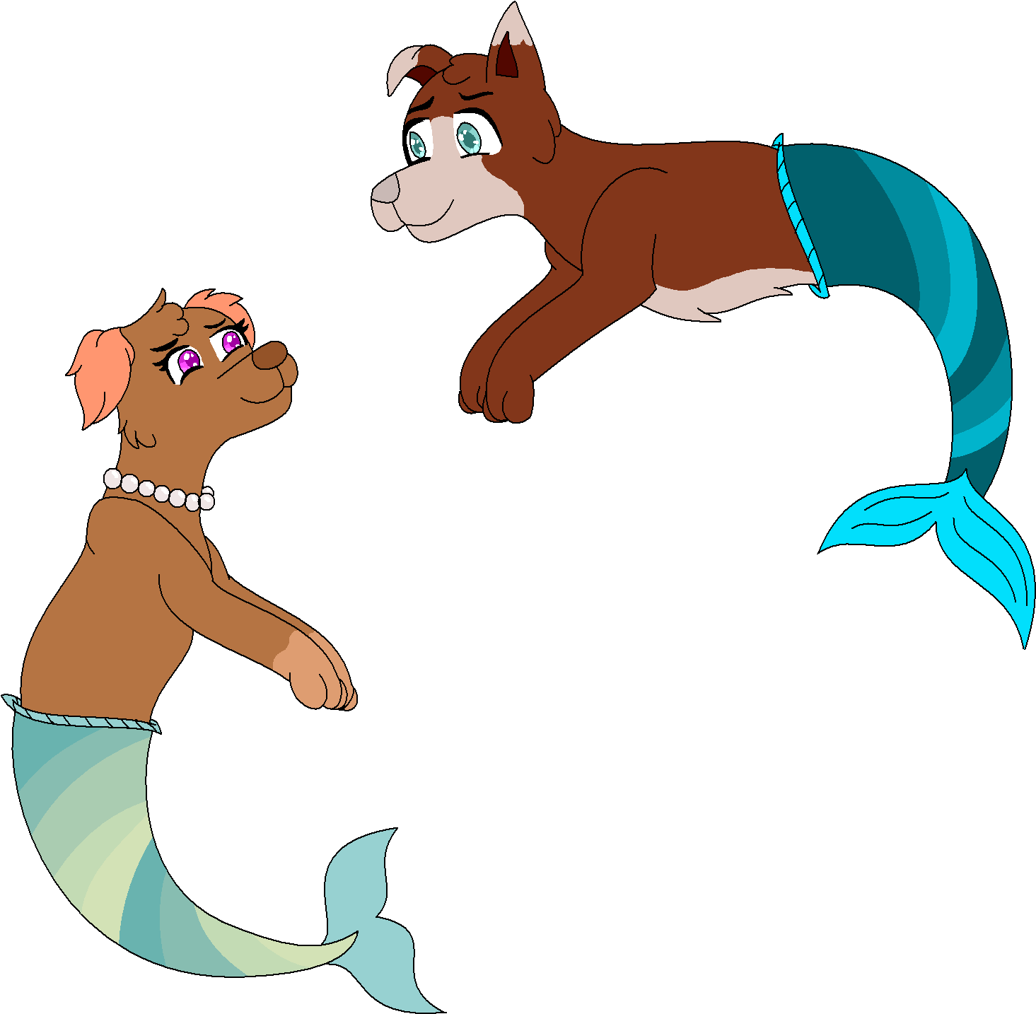 Nerissa And Neptune - Cartoon (1853x1513)