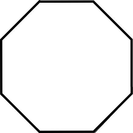 Shape Outline Clipart - 八 邊 形 (436x437)