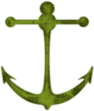 Green Grunge Clipart Icons Symbols Shapes Style Green - Cute Anchor Svg (512x512)
