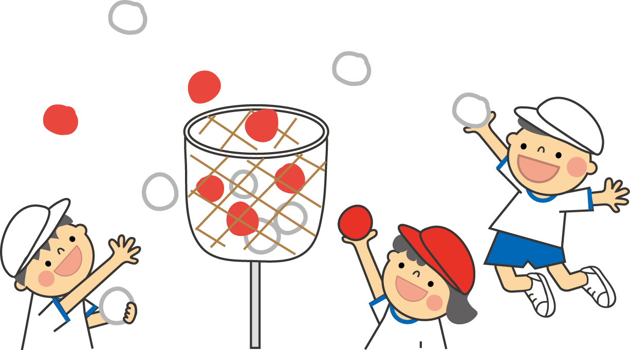 運動会のイラスト・無料イラスト フリー素材 - 運動会 玉 入れ イラスト (1226x681)