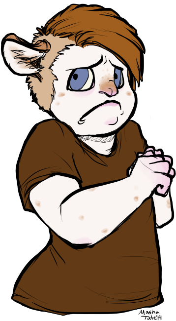 Needy Ball Of Anxiety - Cartoon (372x652)