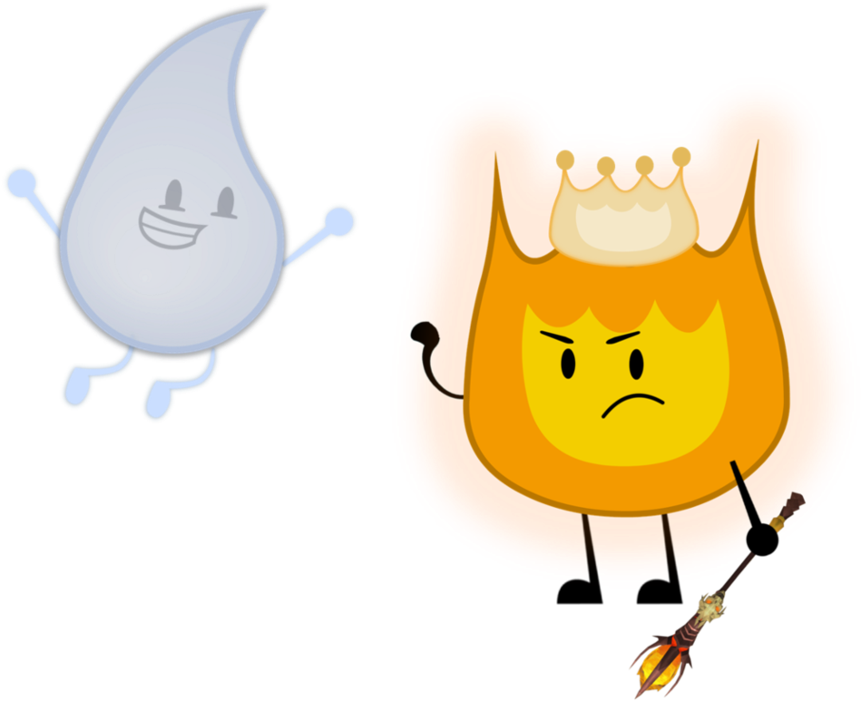 King Firey And The Majestic Tear By Greenthecolorguy - Cartoon (977x818)