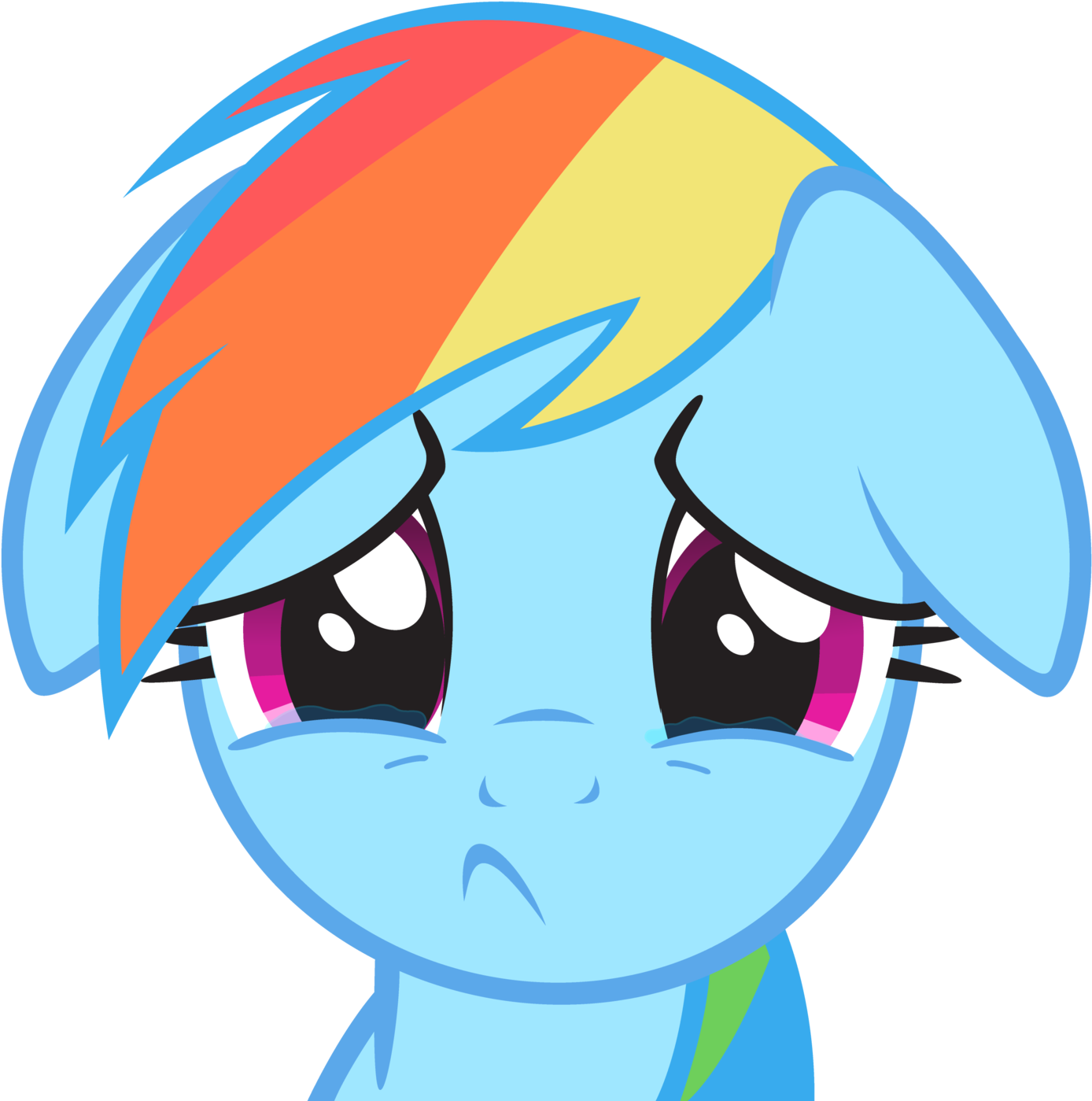 Cry By Ocarina0ftimelord Rainbow Dash - Rainbow Dash Crying Face (1600x1471)