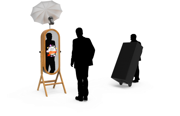 Beauty Mirror Booth - Fotomaster Round Mirror (600x381)