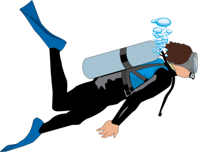 Diving Scuba Png - Scuba Diver Png (400x308)
