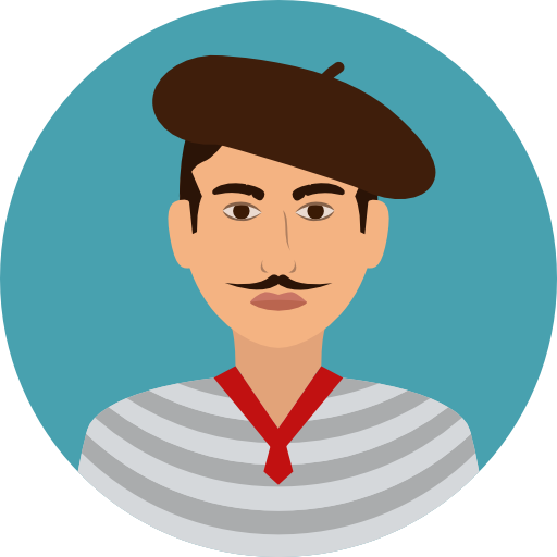 French Free Icon - French Avatar Icon (512x512)