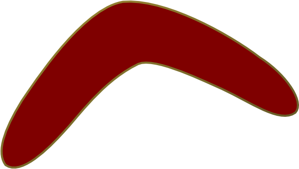 Maroon Boomerang - » - Boomerang Vector Png (600x571)