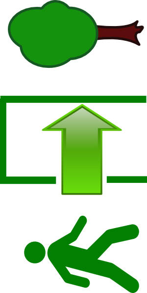 Exit Clip Art At Clker - Walking Man Icon (300x596)