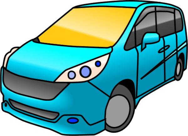 Carpool Cliparts - Compact Van (600x435)
