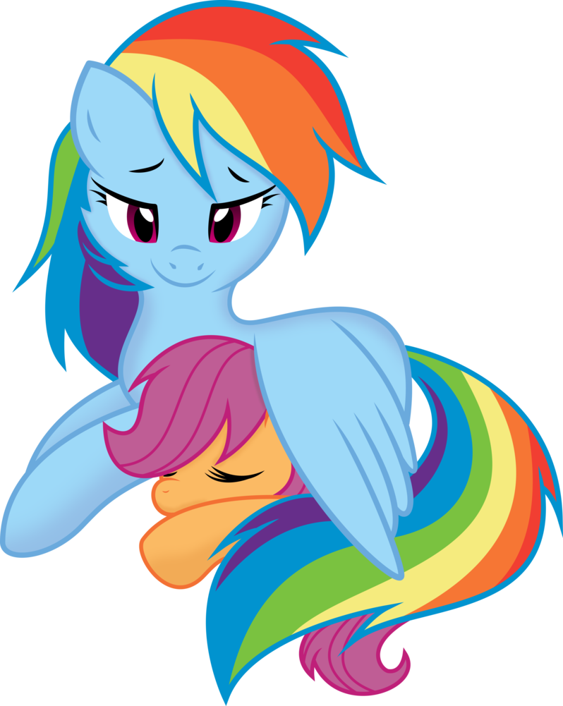 Sisterly Nap Time By Tim015 - Rainbow Dash (798x1001)