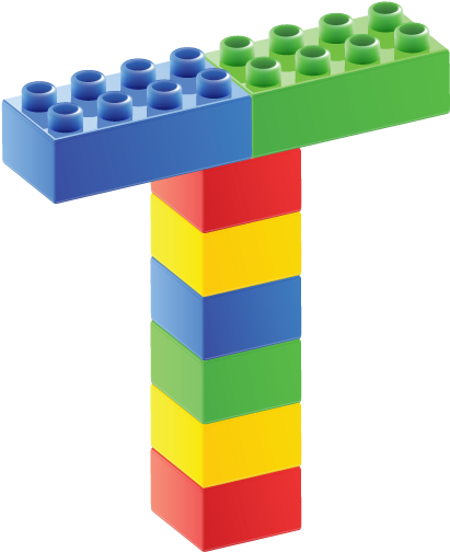 Alfabeto De Bloques T - Letter N In Lego (453x564)