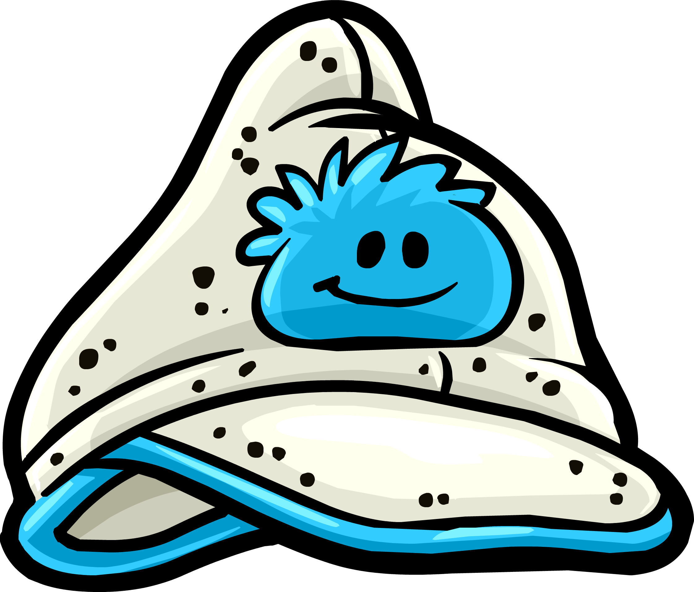 Blue Puffle Hat - Club Penguin Puffle Cap (2244x1913)