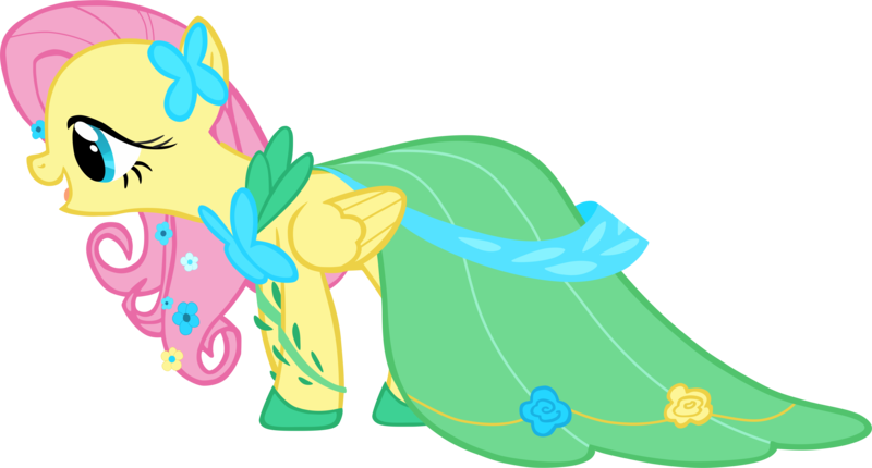 Greseres, Clothes, Dress, Fluttershy, Gala Dress, Pony, - Pony Dress Base (800x430)