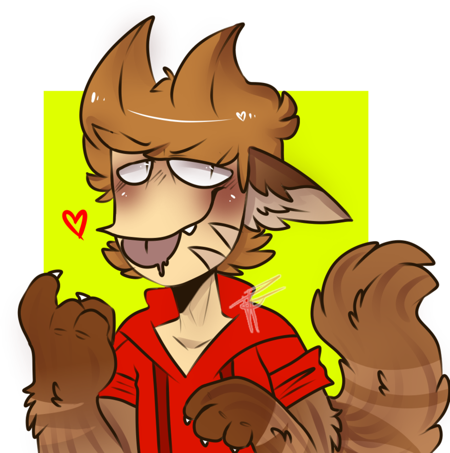 Hey Kitty, Kitty, K I T T Y - Cat Hybrid Tord Eddsworld (899x888)